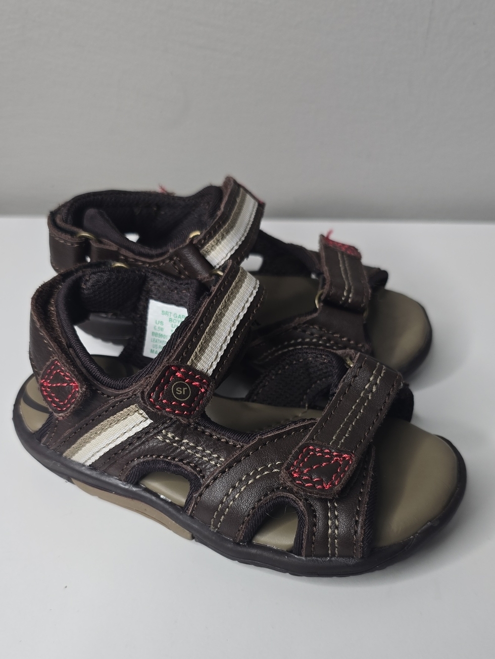 Josmo Logan Baby Walking Boots Leather High Top First Walker Hard Sole Ankle Sup